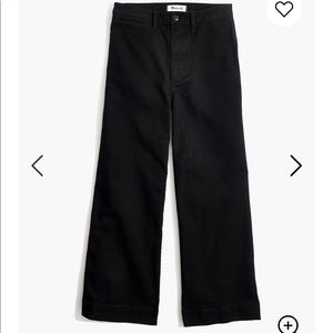 Emmett Wide Leg Crop Black Pants